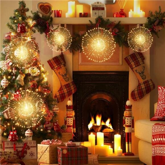 4 Pcs 225Led Lights Battery Operated Fairy Lights Copper Wire with Remote - Picture 2 of 7